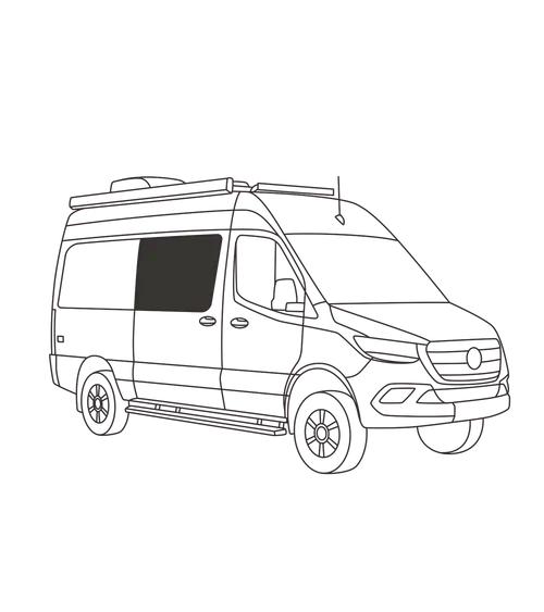 Insulated Window Cover for Sprinter Sliding Door – 2007-2025