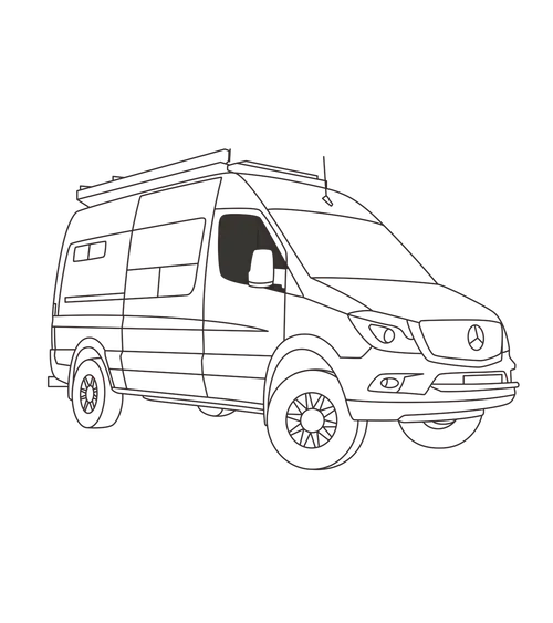 Insulated Front Door Window Covers for Mercedes Sprinter 2019+