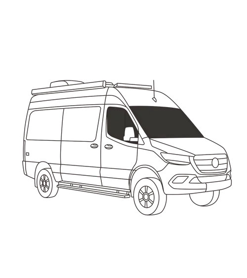 Sprinter 2019–2024 Front Cabin Window Cover Set (3-Pack)