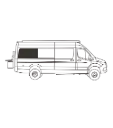 Couvre-fenêtres latérales (rangée 3) Sprinter 170WB | Côté passager