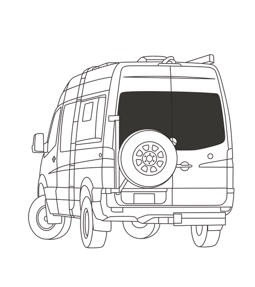 Couvre-fenêtres isolants pour portes arrière – Mercedes Sprinter 2019+