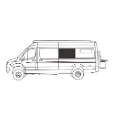 Couvre-Fenêtres latérales (rangée 2) Sprinter 170WB | Côté conducteur