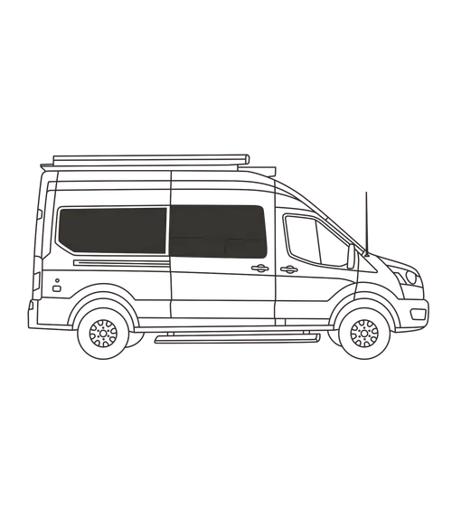 Set of 6 Insulated Side Window Covers – Ford Transit Passenger Van (130WB, 148WB, 148WB Extended)