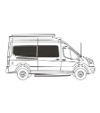 Ensemble de 6 couvre-vitres latéraux isolants – Ford Transit Passenger Van