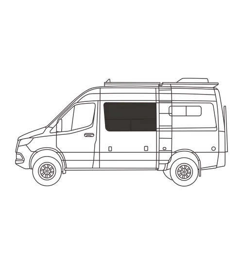 Insulated Crew Window Cover – Ford Transit 2015+ (Medium/High Roof)