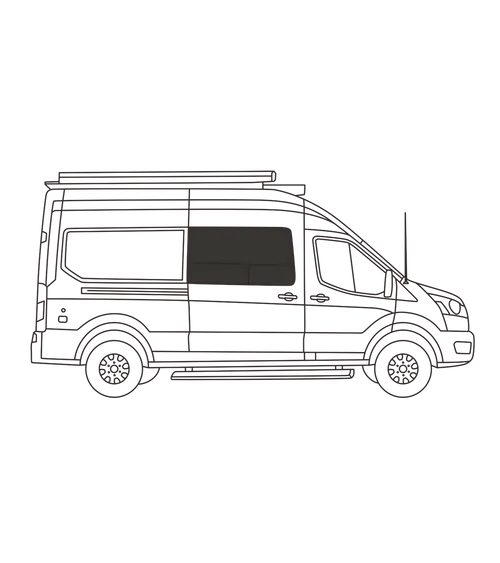 Couvre-vitre isolant pour porte coulissante – Ford Transit 2015+ toit moyen/haut