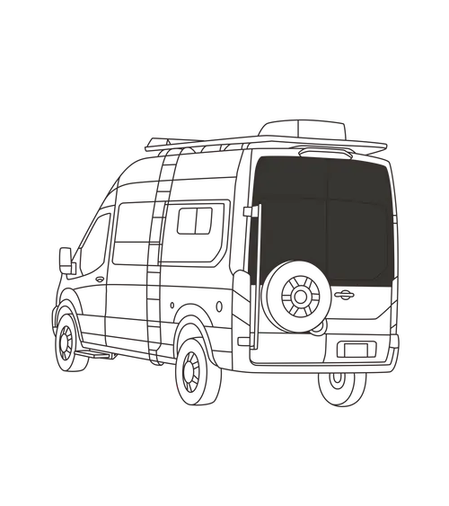 Rear Door Insulated Window Cover Set – Ford Transit 2015+ (Medium/High Roof)