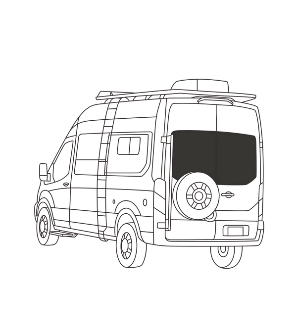 Rear Door Insulated Window Covers – Ford Transit 2015+ (Medium/High Roof)