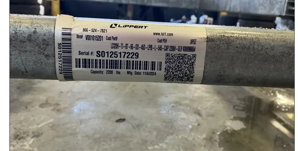 LIPPERT AXLE PART : S012517229