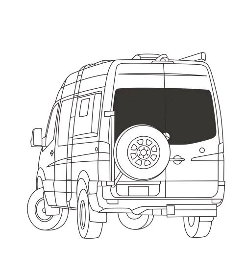Couvre-fenêtres isolants portes arrière – Mercedes Sprinter 2007–2018