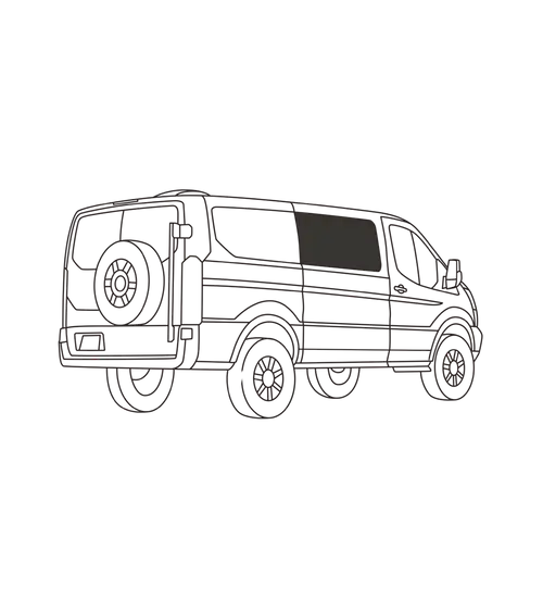 Couvre-vitre isolant pour porte coulissante – Ford Transit 2015+ toit bas