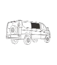 Couvre-vitre isolant pour porte coulissante – Ford Transit 2015+ toit bas