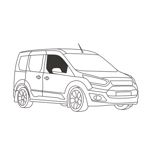 Couvre-vitres isolants pour portes avant – Ford Transit Connect 2014+