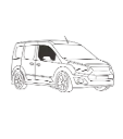 Couvre-vitres isolants pour portes avant – Ford Transit Connect 2014+