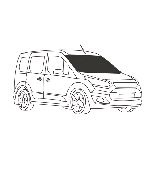 Transit Connect 2014+ Front Windshield Insulated Cover