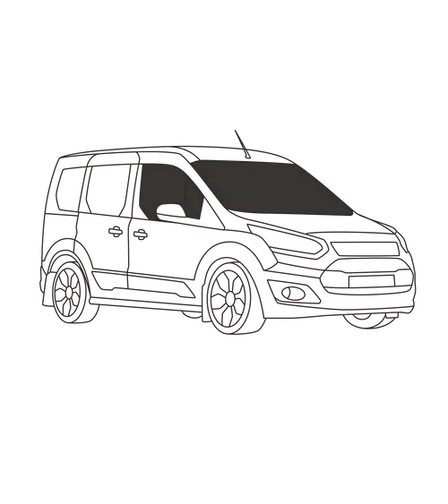 Transit Connect 2014+ — Set of 3 Front Cabin Insulated Window Covers