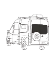 Rear Door Insulated Window Covers – Ford Transit 2015+ (Medium/High Roof)
