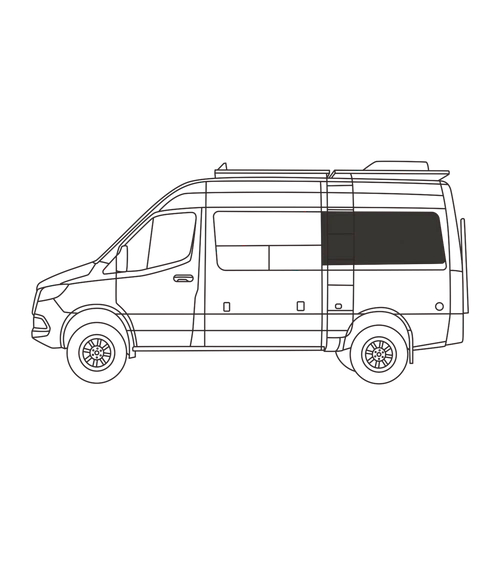 Fenêtres latérales (rangée 2) Sprinter 144WB | Côté conducteur