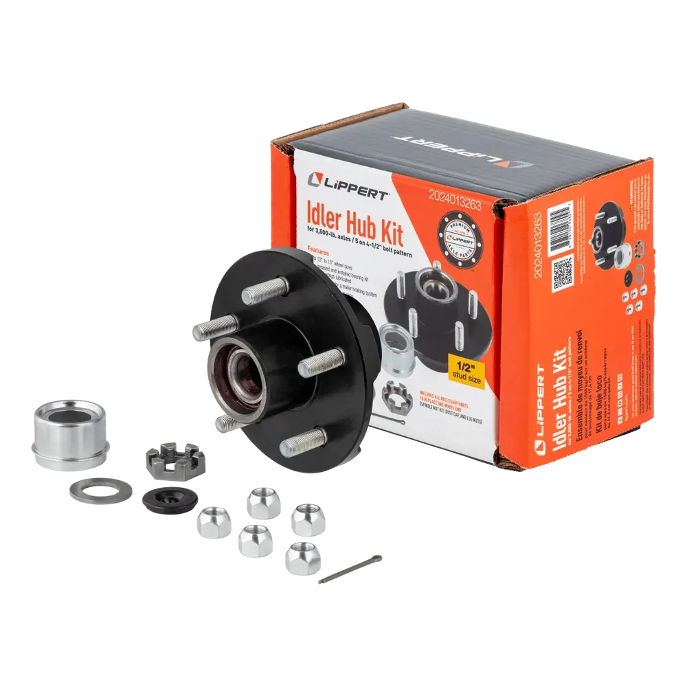 Idler Hub Complete Kits with Installed Bearings – 3,500-lb Axles