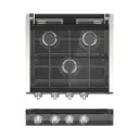 Furrion 3-Burner Gas RV Cooktop with Glass Cover - 20" Black, Push-Button