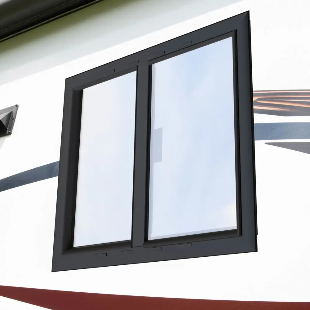 48"W x 36"H Horizontal Slider Window, Square Corner, Mirrored Glass