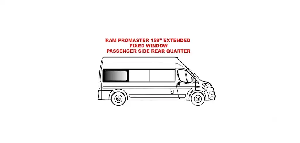 VWD Solid Fixed Glass OE Style Van Window ( RR303-F ) 