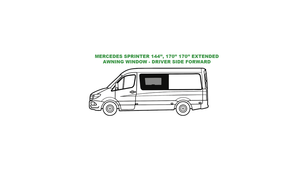 Awning window - Driver Side Forward - MERCEDES SPRINTER - (SL101-CA)
