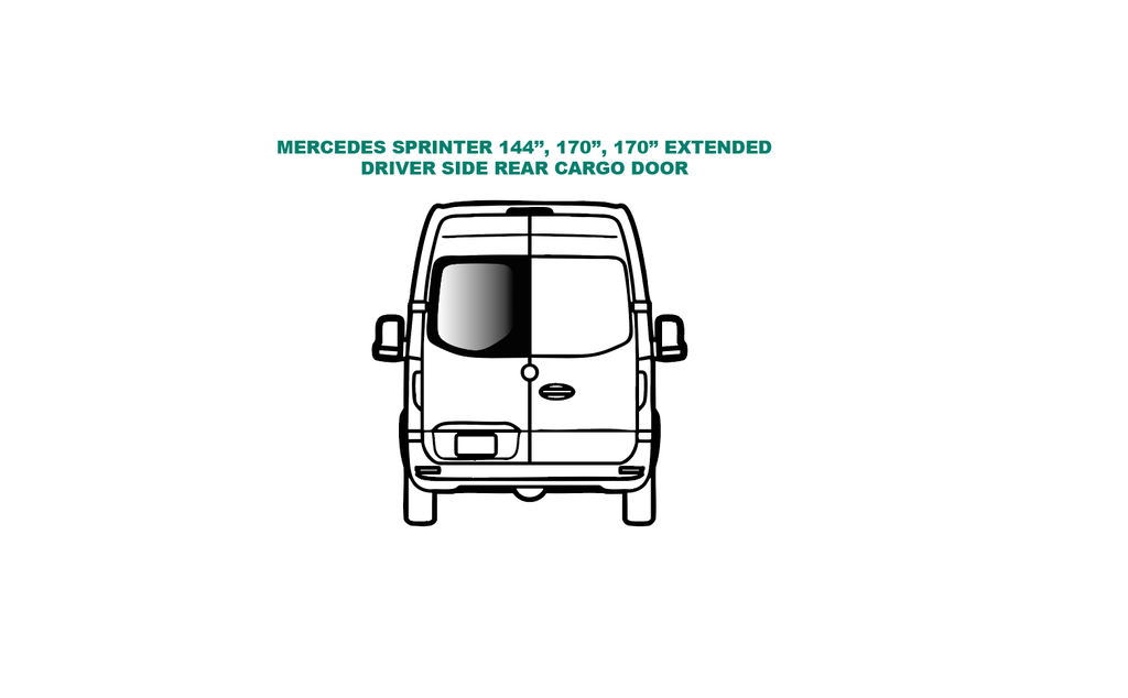 Vitres fixes - Côté conducteur, arrière - MERCEDES SPRINTER - (SL119-F)