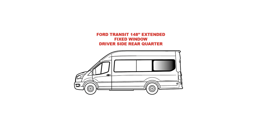 Fenêtre fixe - Quartier arrière côté conducteur - FORD TRANSIT - (TL203-F)