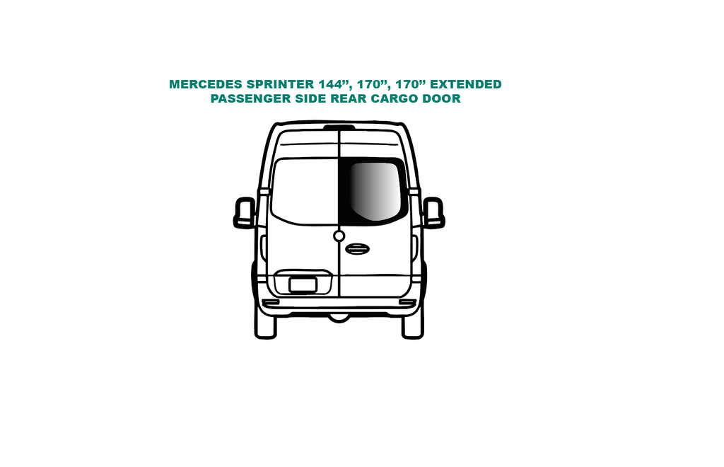 Fenêtre fixe - Côté passager arrière - MERCEDES SPRINTER - (SR119-F)
