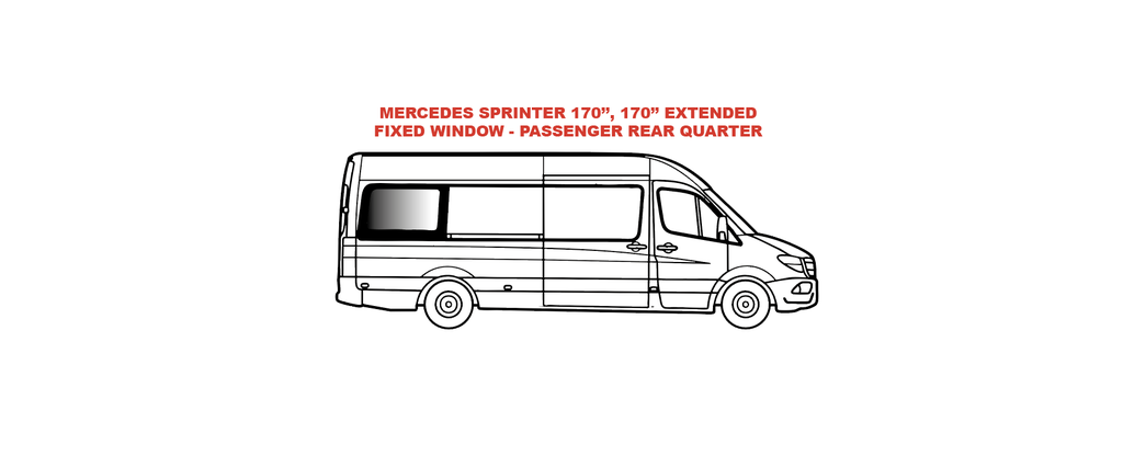 Fixed window - Passenger Side Rear Quarter - MERCEDES SPRINTER 170, 170 EXT - (SR103-F)