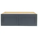 RV Refrigerator Wall Cabinet | Needlepoint Navy 