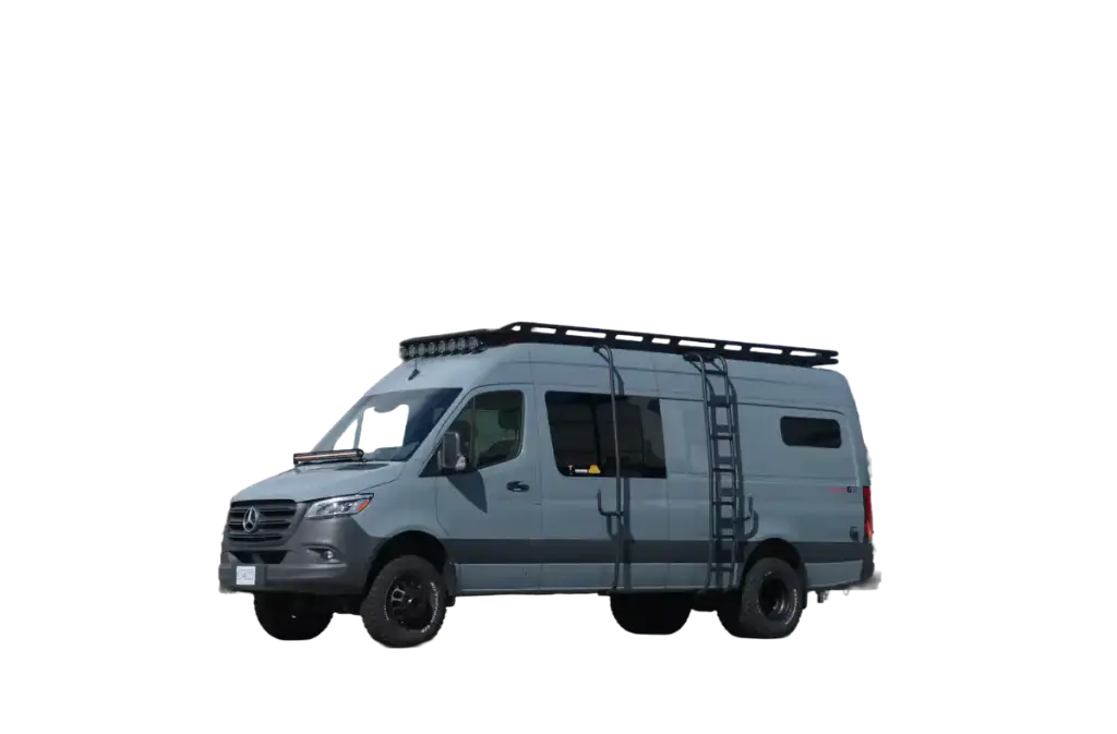 Rack de toit en aluminium pour Mercedes Sprinter avec plateau perforé