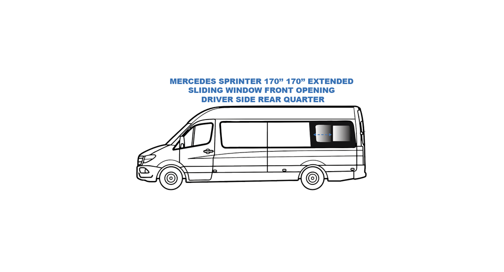 Sliding window - Driver Side Rear Quarter - MERCEDES SPRINTER - (SL103-SL)