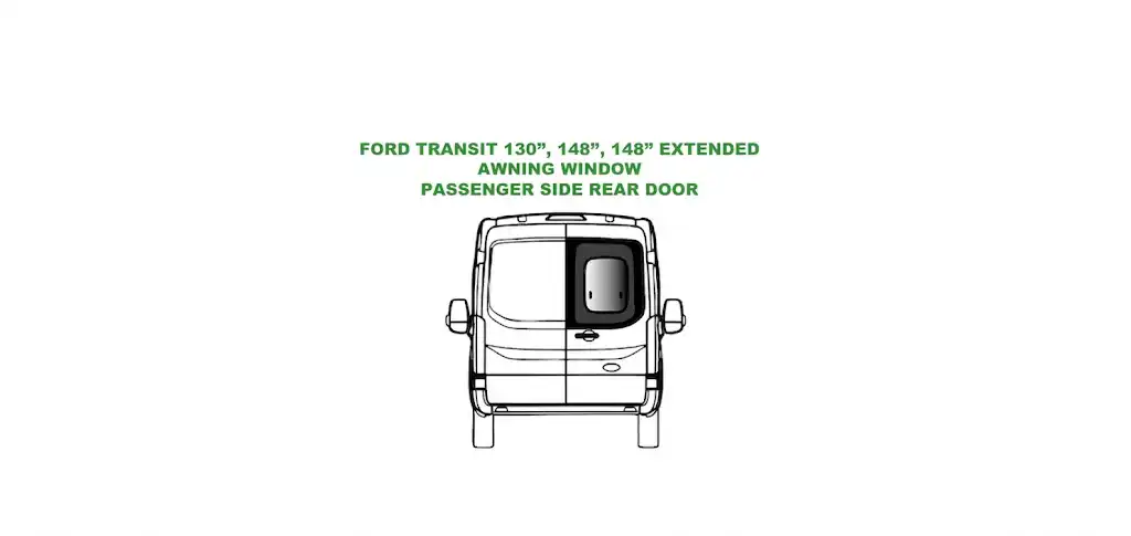 Fenêtre latérale VWD Premium – Porte arrière  (TR215-AW)