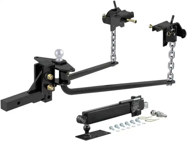 Enthuze Round Weight Distribution Hitch, 10K, With Sway Control, Ball and Chains 