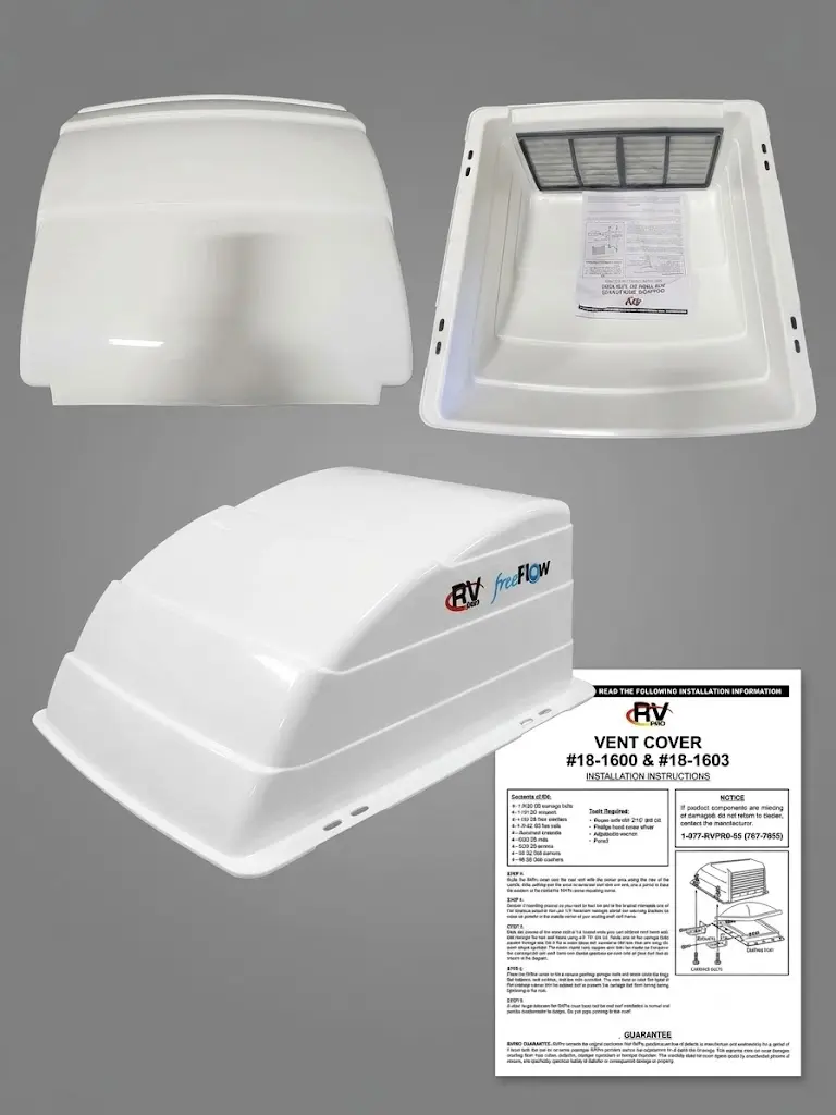 RVPRO FREE FLOW VENT COVER - WHITE (18-1600) 