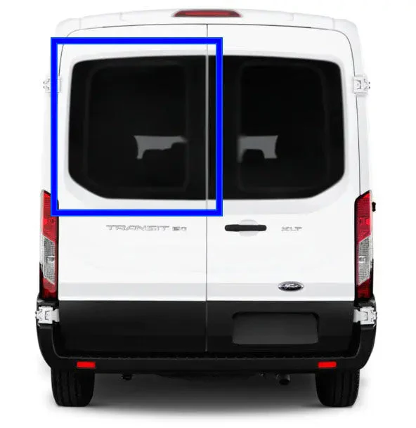 VWD Ford Transit Van Window Medium / High Roof 2015+ Driver Side Rear Cargo Door - DTT18015