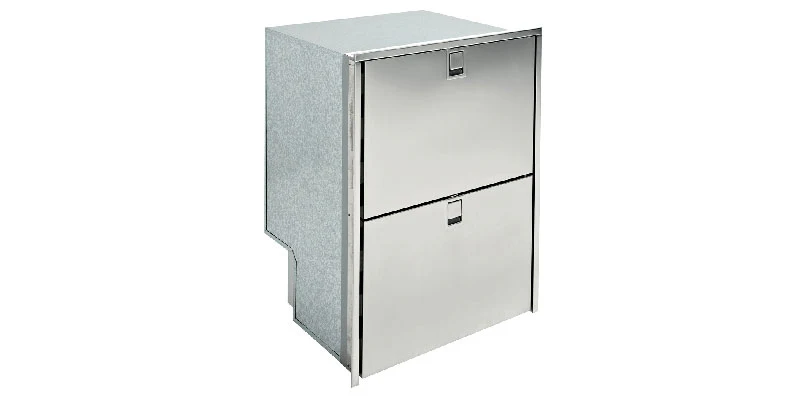 Isotherm Drawer Double Drawer 160 LIGHT REFRIGERATOR / FREEZER  - 5.5 Cu. Ft. - Stainless Steel - 4 sided flush mount flange - AC/DC  12V