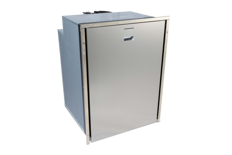 Isotherm Drawer 130 Stainless Steel Refrigerator with Freezer Compartment - AC/DC 12V, 4 - Sided Stainless Steel Flange