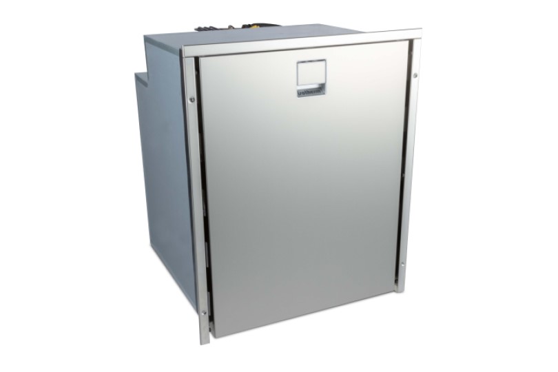 Isotherm Drawer 85 Stainless Steel Refrigerator with Freezer Compartment - AC/DC, 4 - Sided Stainless Steel Flange