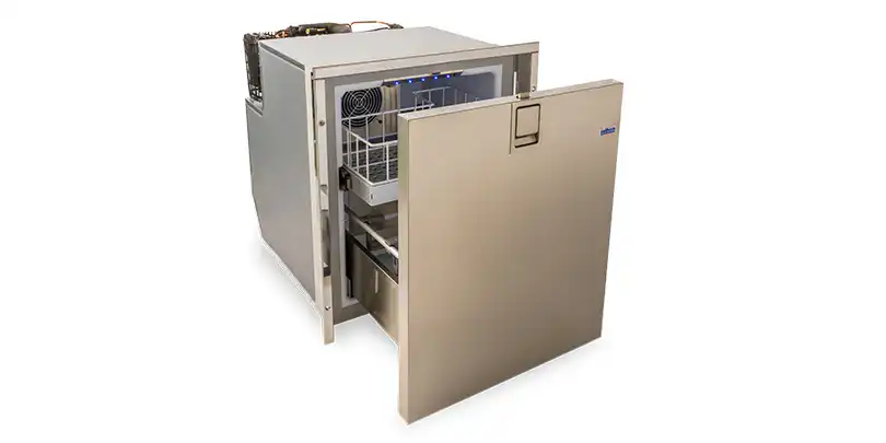 Tiroir Isotherm 55 - CONGÉLATEUR SANS GIVRE - ACIER INOXYDABLE - CA/CC, bride sur les 4 côtés