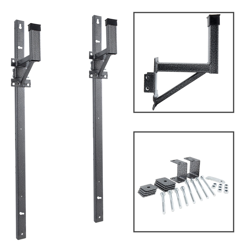 Enclosed Pair of Trailer Ladder Rack