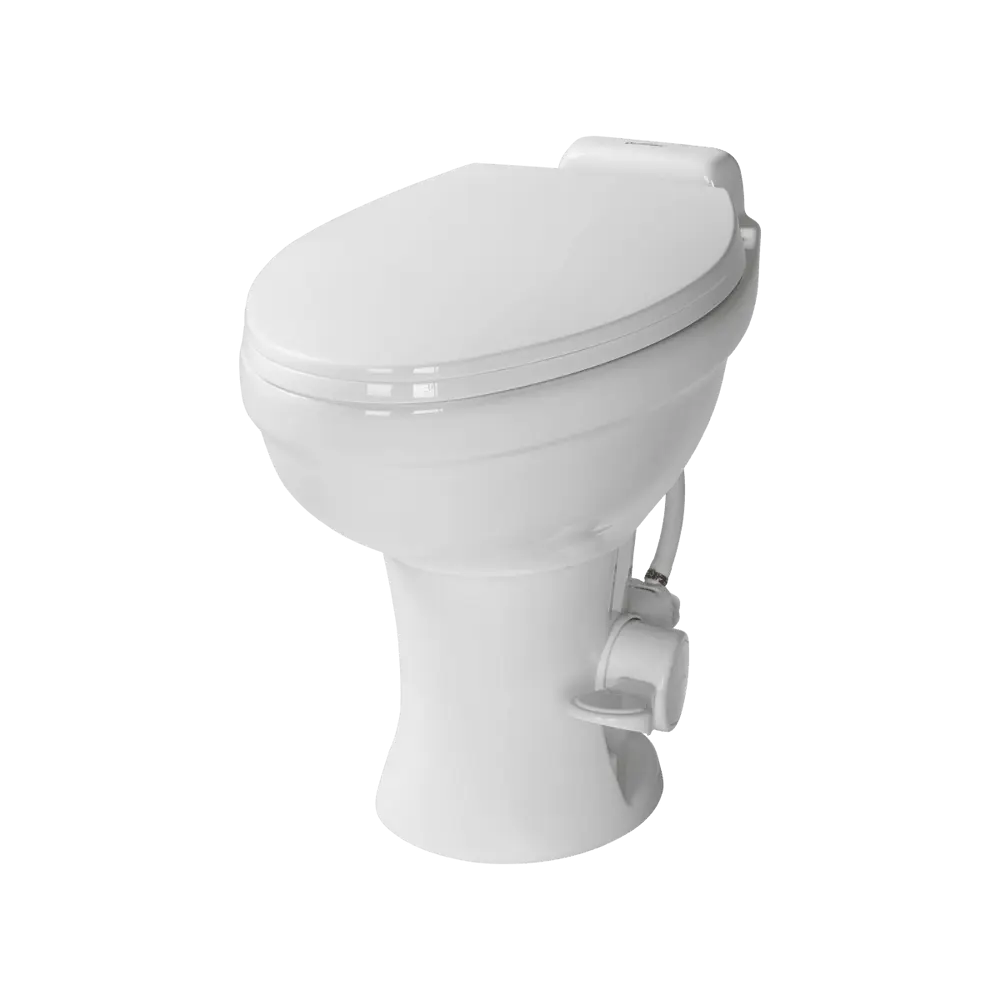 Flow Max™ RV Toilet - Elongated Ceramic Bowl 
