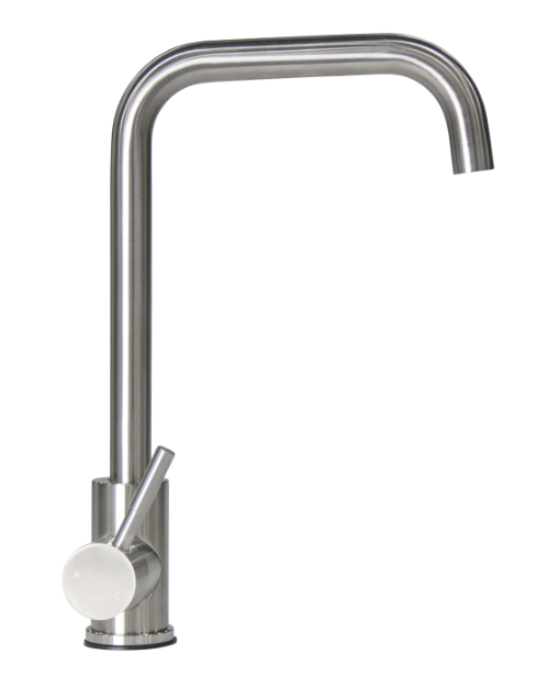 Square Gooseneck Faucet - Stainless Steel
