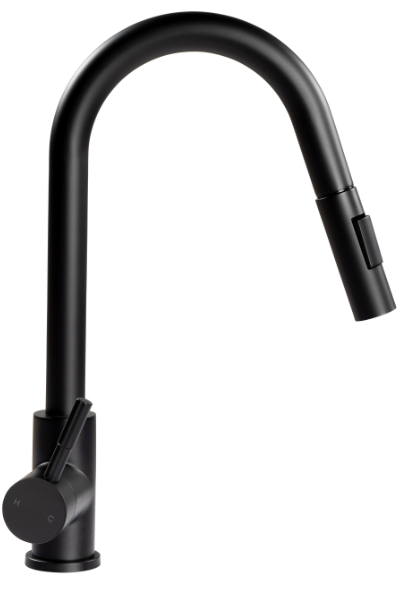 Flow Max™ Bullet Pull-Down Kitchen Faucet - Black Matte