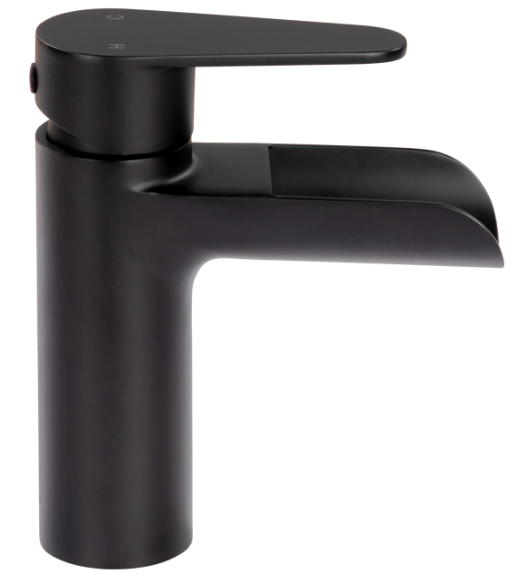 Waterfall Bathroom Faucet - Black Matte (Retail Box)