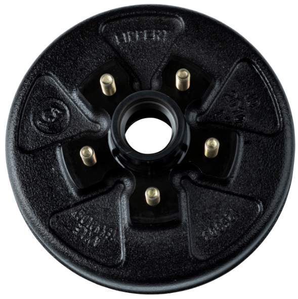 10" Brake Drum Hub with Bearing Kit - 5 on 4-1/2", 1/2" Studs, 3,500-lb. Axles