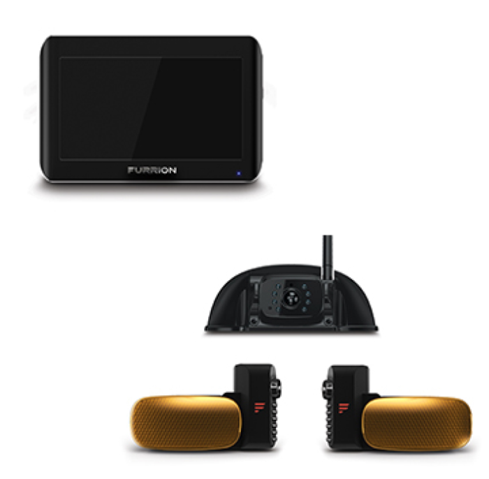 5'' Monitor with 3 cameras - sharkfin rear and 2 side markers