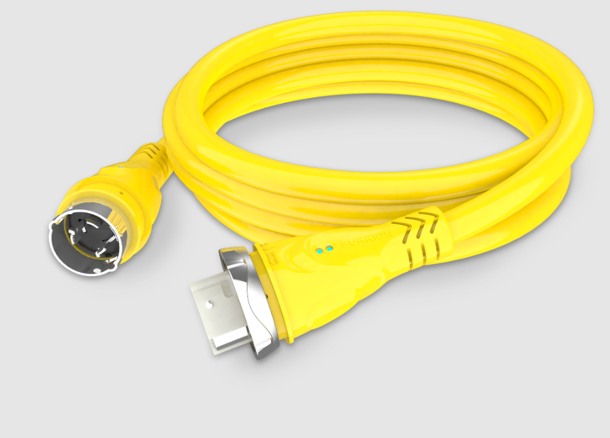 50ft 50A 125/250V Marine Power Smart Cordset,SS2-50P (yellow)